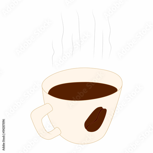 Coffee cup icon  cartoon style