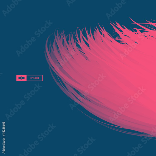 Optical Fiber. Vector Illustration. 3D Abstract Background. 