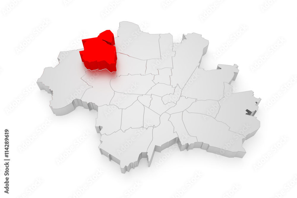 Allach-Untermenzing, München Bezirke 3D Allach-Untermenzing, München Bezirke 3D