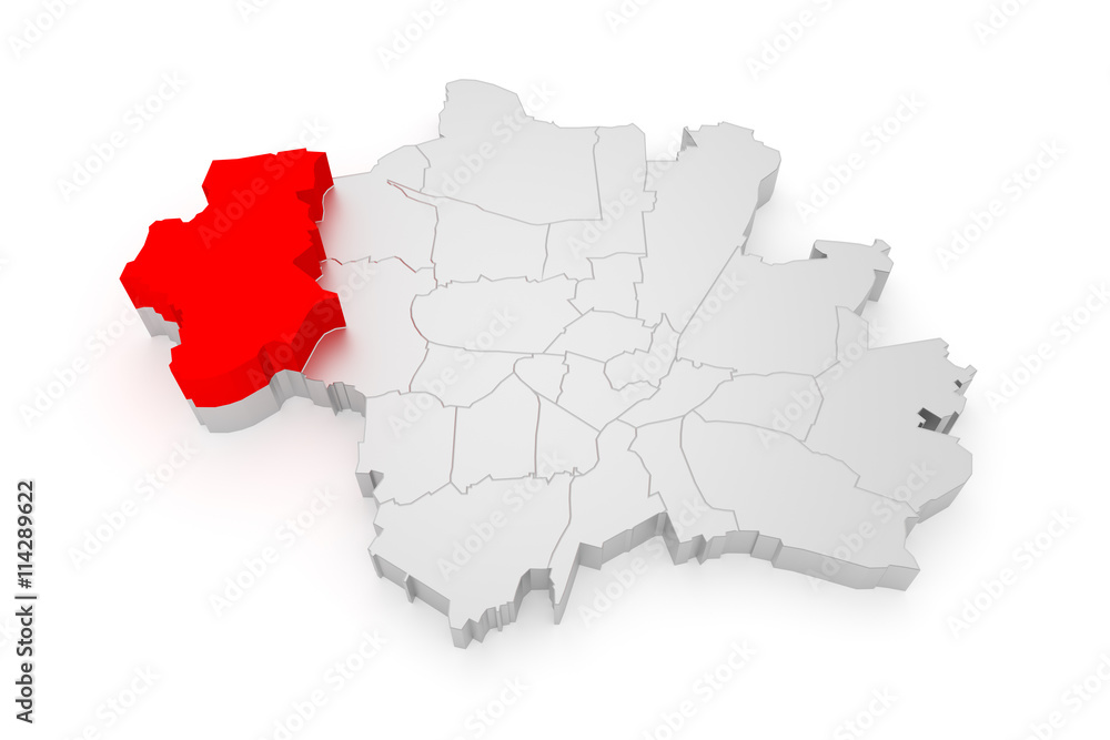 Obraz premium Aubing-Lochhausen-Langwied, München Bezirke 3D