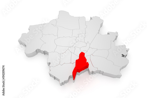 Untergiesing-Harlaching, München Bezirke 3D