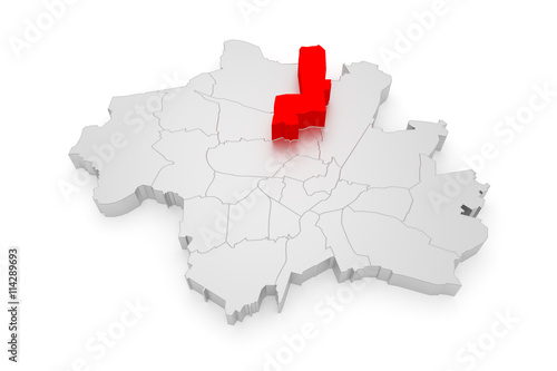 Milbertshofen-Am Hart, München Bezirke 3D