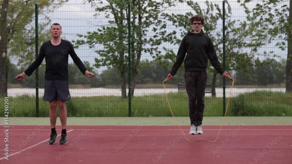 Jumping with a skipping rope Jumping with a skipping rope