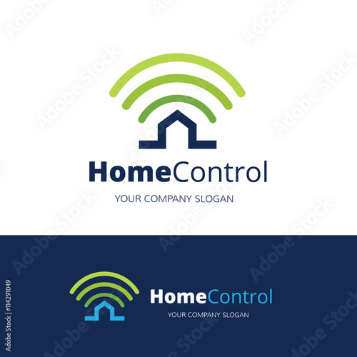 Home control,home logo,people logo,home application logo,real estate logo,House automation logo,vector logo template.