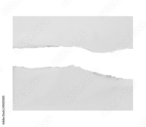 torn paper isolated over white background with clipping path.