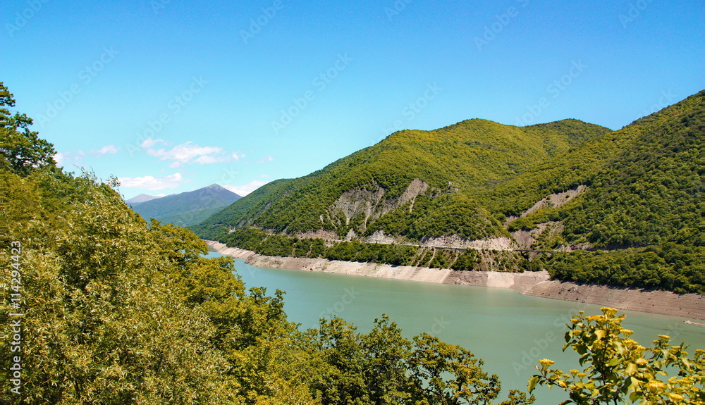 Ananuri Lake in Georgia. Georgia.Caucasus