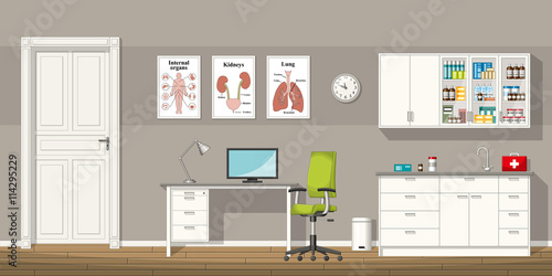 Illustration of a doctor office