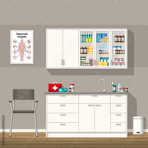 Illustration of a doctor office