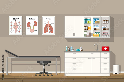 Illustration of a doctor office