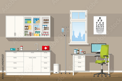 Illustration of a doctor office