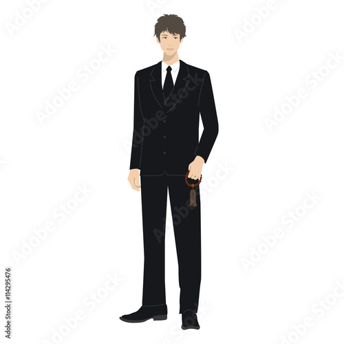 喪服　男性　イラスト