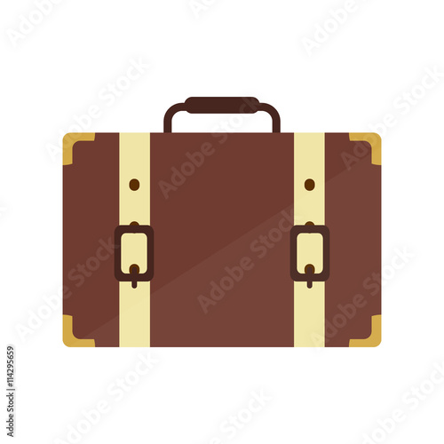 Travel Suitcase bag vector illustration.