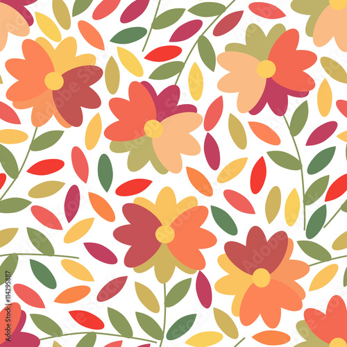 Floral seamless pattern.Colorful vector print.Textile texture