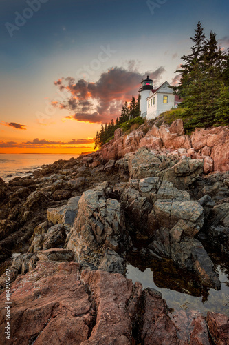 Bass Harbor Head Lighthouse (1855) in Acadia National Park in Tremont, Maine