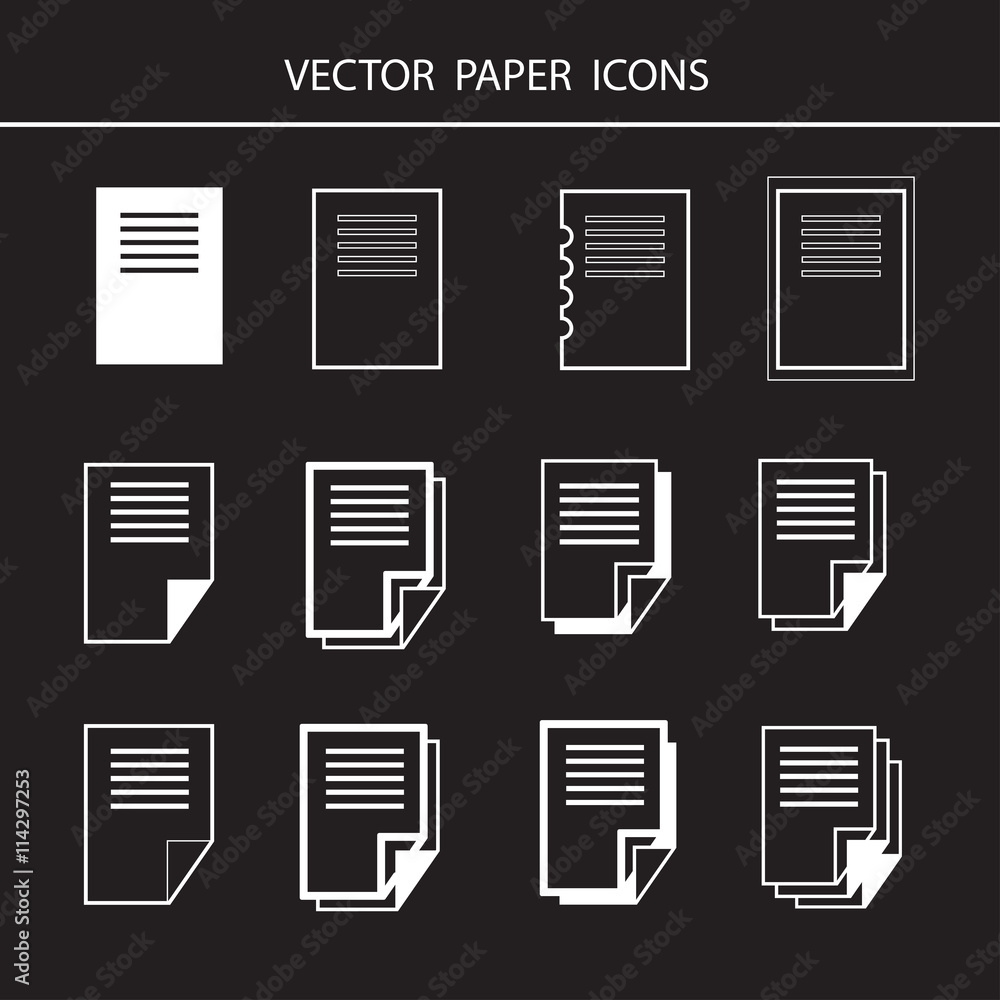 vector paperions set vector paperions set