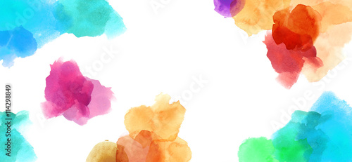 colorful spotty watercolour illustration painting background
