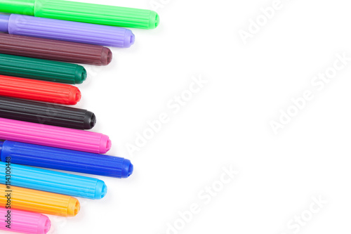 Highlighter Markers Pens Isolated on White Background
