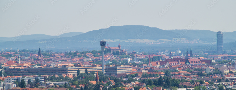 Stadtpanorama von Nürnberg in Franken