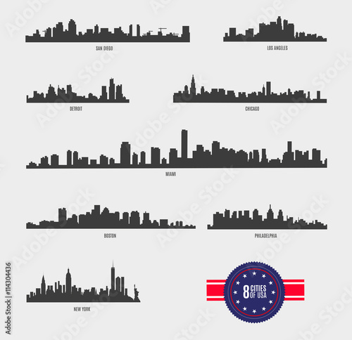 Photography Silhouettes Cities American