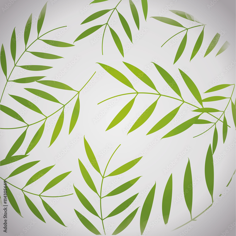 Naklejka premium Floral and garden concept represented by background of leaves icon. Colorfull and flat illustration