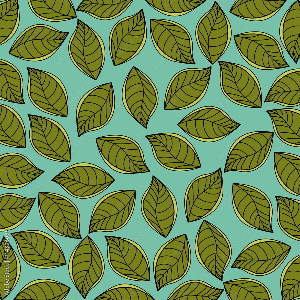 Floral and garden concept represented by background of leaves icon. Colorfull and flat illustration Floral and garden concept represented by background of leaves icon. Colorfull and flat illustration