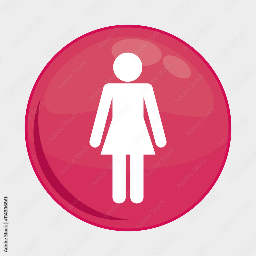 Social Media button represented by woman person multimedia app . Colorfull and isolated illustration Social Media button represented by woman person multimedia app . Colorfull and isolated illustration