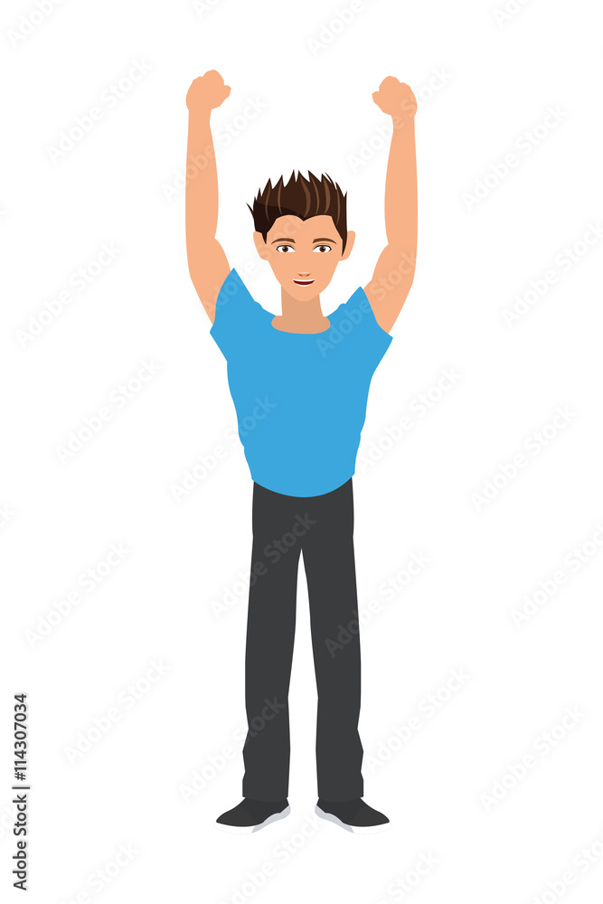man with raised arms icon man with raised arms icon