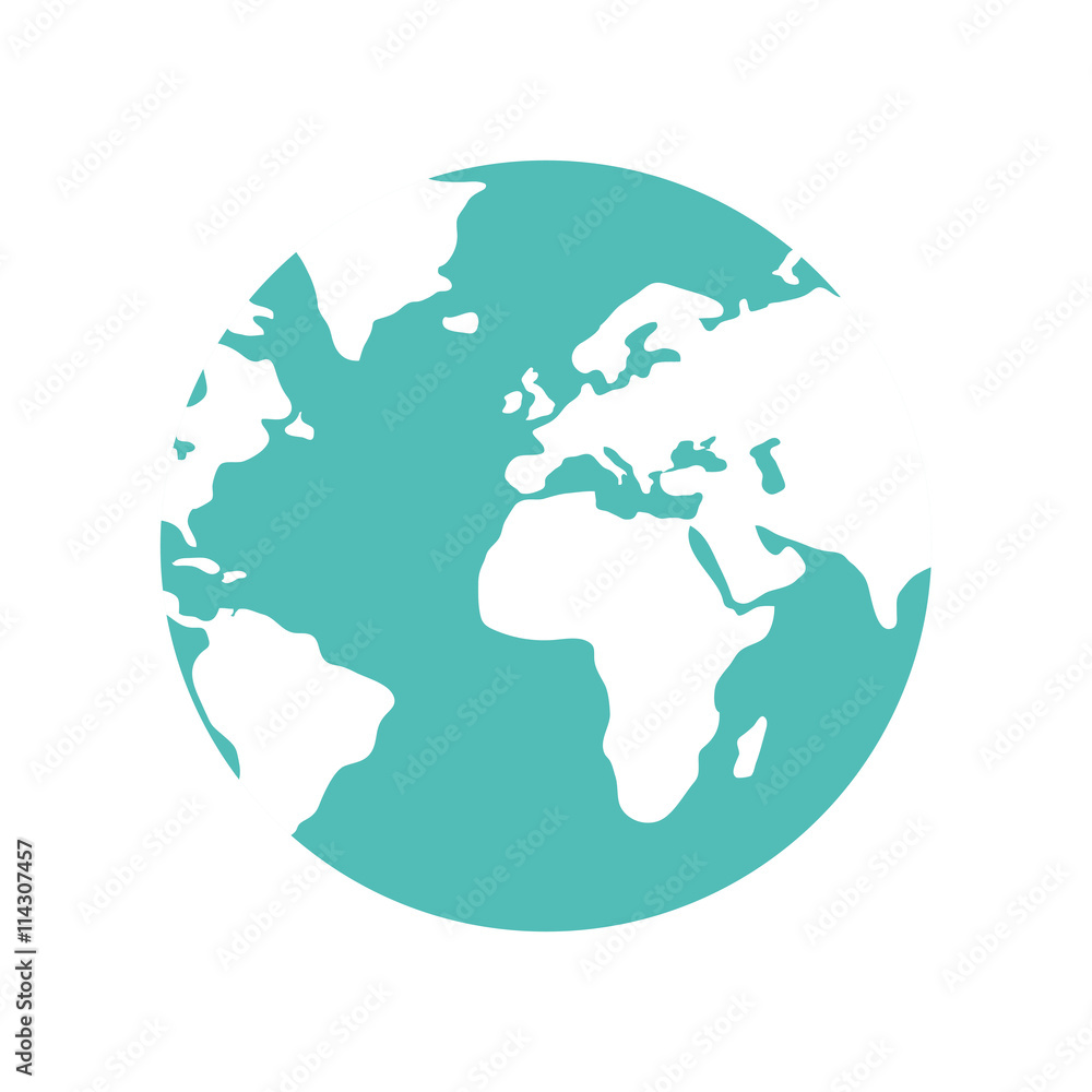 Planet concept represented by earth icon. isolated and flat illustration Planet concept represented by earth icon. isolated and flat illustration