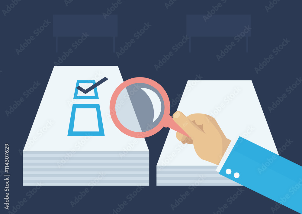 Counting of votes, politics and elections illustration concept Counting of votes, politics and elections illustration concept