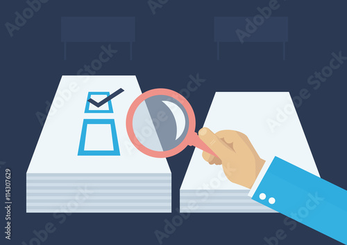 Counting of votes, politics and elections illustration concept