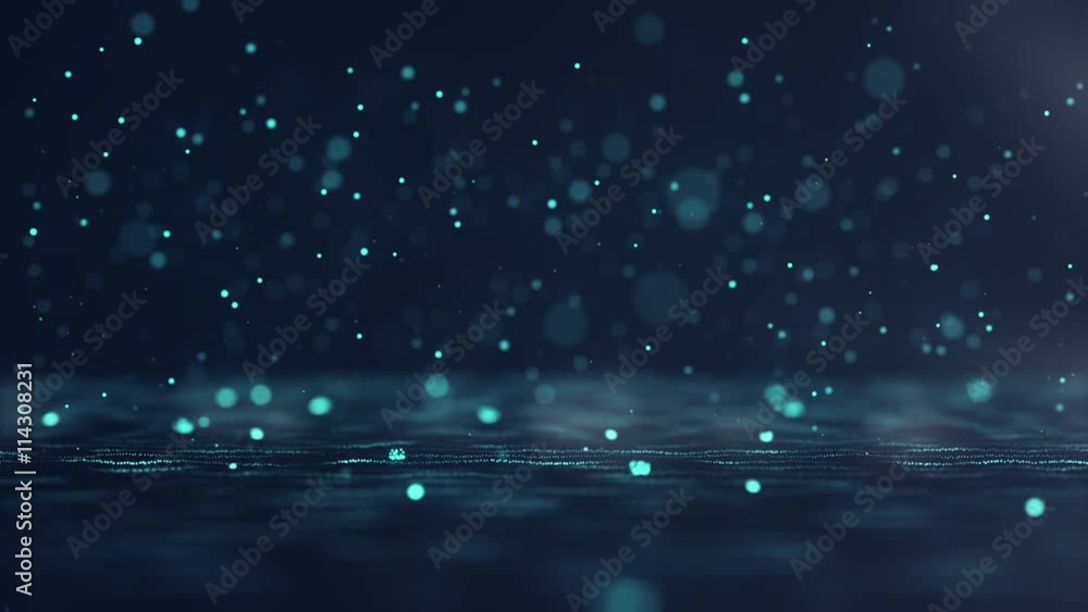 The Particles Bounce. Background perfect for peaceful slideshow, titles, intro, etc… Loop video.