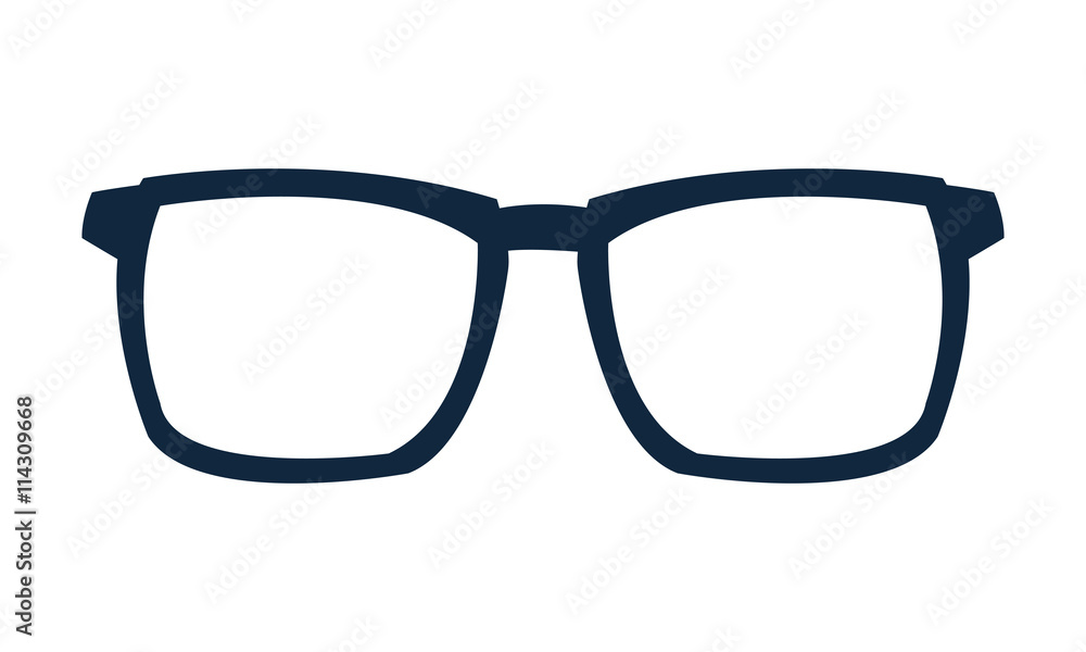 Fototapeta premium blue frame glasses icon