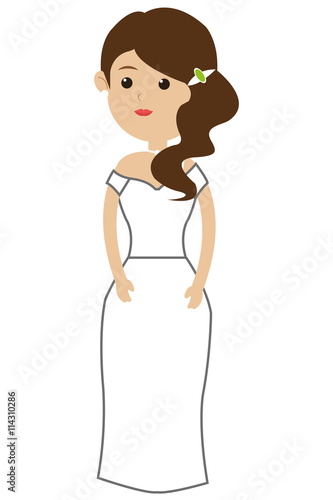 caucasian bride icon