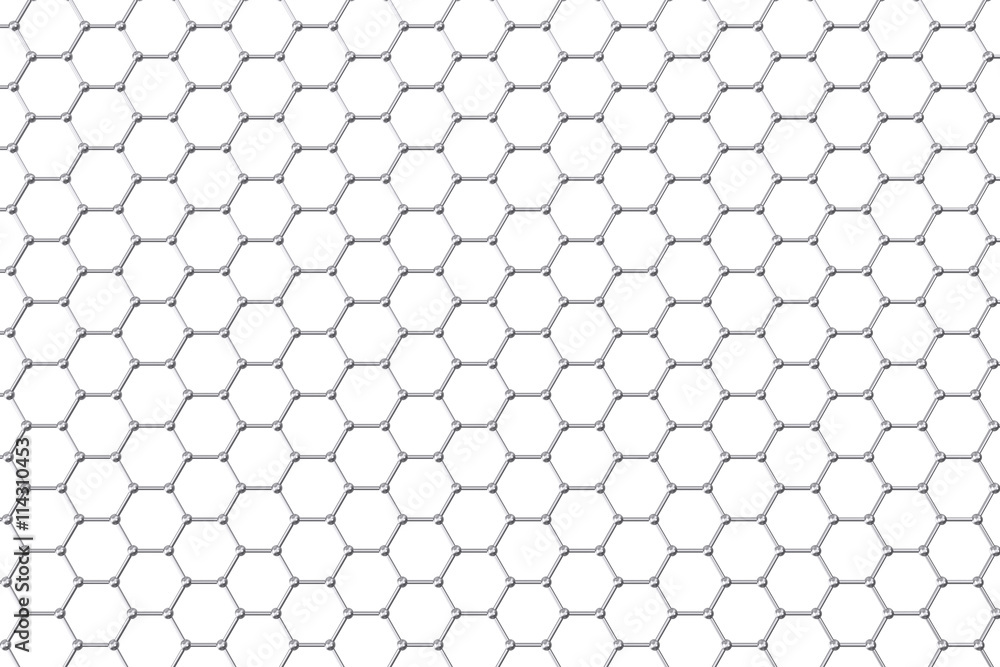Graphene atomic structure, nanotechnology background. 3d illustration Graphene atomic structure, nanotechnology background. 3d illustration