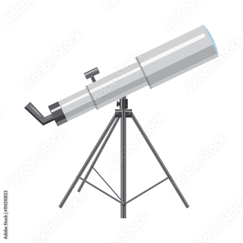 Telescope icon in isometric 3d style