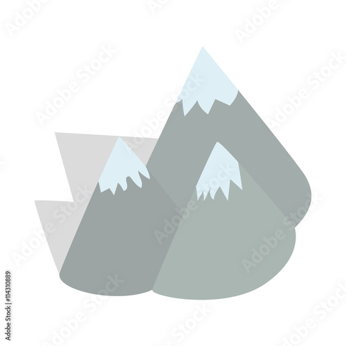 Moutains, Sweden icon, isometric 3d style
