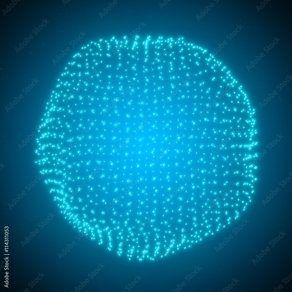 The sphere consisting of Points. Abstract Globe Grid. 3d Illustration The sphere consisting of Points. Abstract Globe Grid. 3d Illustration
