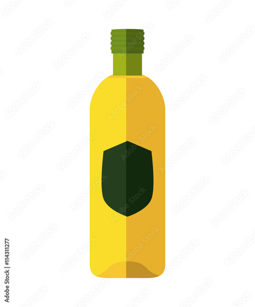 Organic and Healthy food concept represented by olive oil bottle icon. isolated and flat illustration Organic and Healthy food concept represented by olive oil bottle icon. isolated and flat illustration
