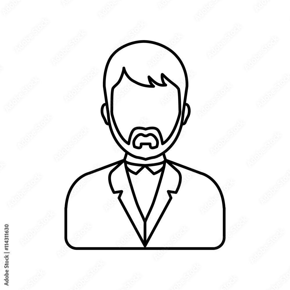 Avatar person concept represented by man icon. isolated and flat illustration 
