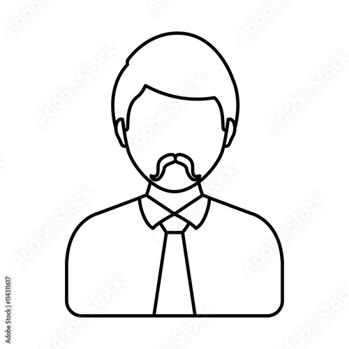 Avatar person concept represented by man icon. isolated and flat illustration 