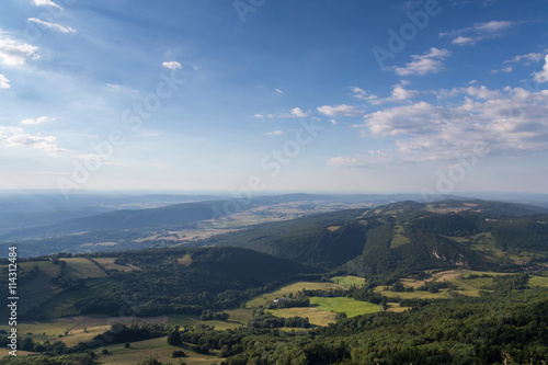 Fototapeta Naklejka Na Ścianę i Meble -  Vallées du Jura depuis le mont Poupet