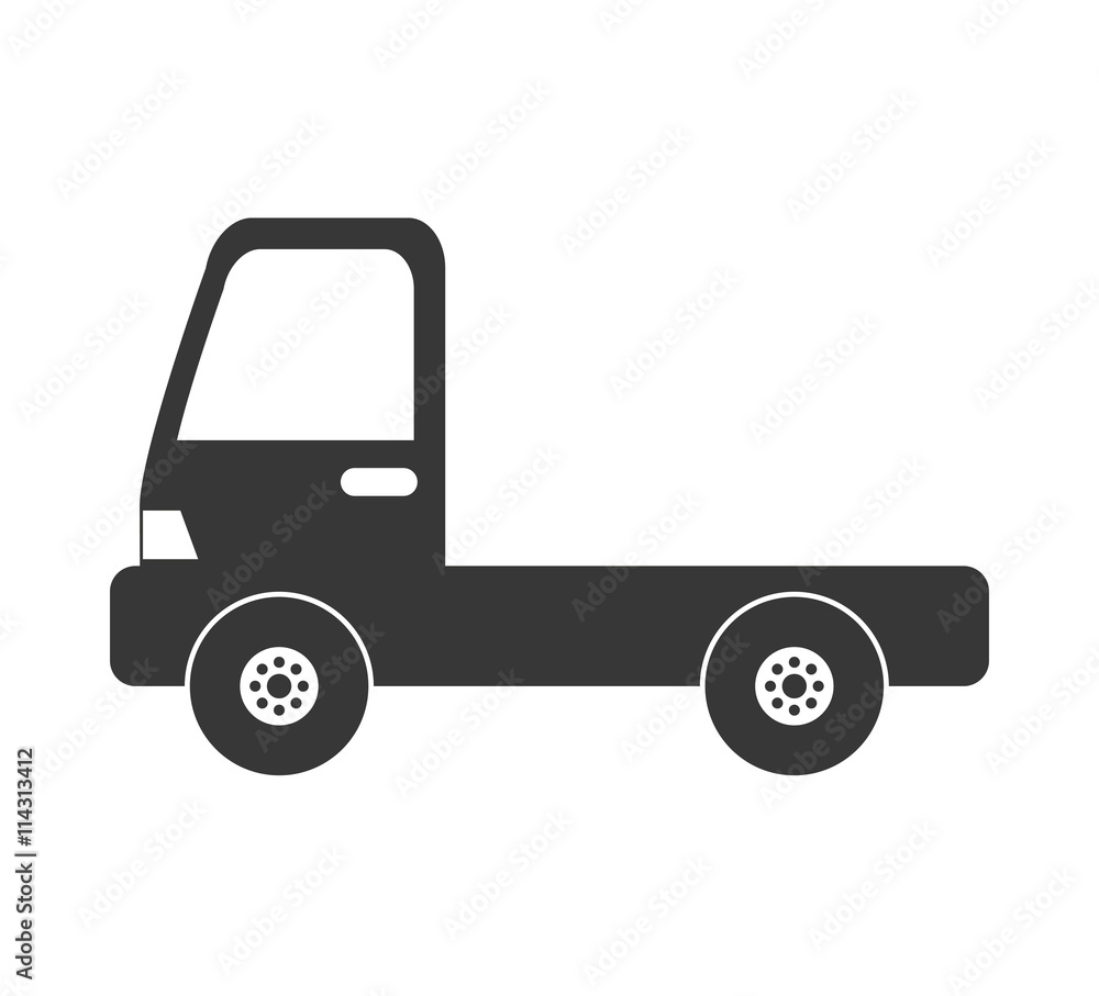 Fototapeta premium Delivery and Shipping concept represented by truck icon. isolated and flat illustration