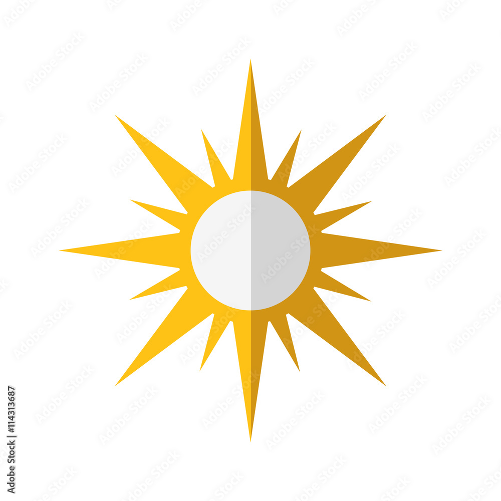 Weather oncept represented by sun icon. isolated and flat illustration Weather oncept represented by sun icon. isolated and flat illustration