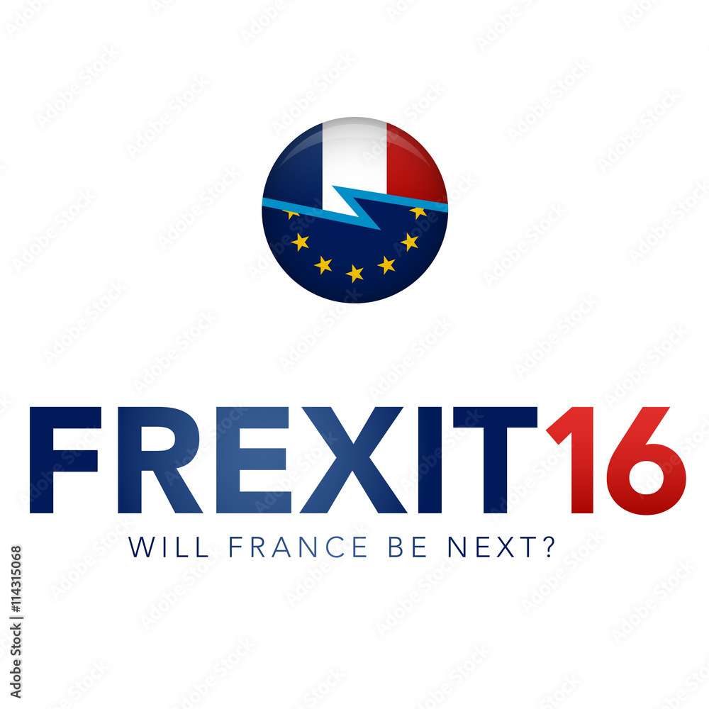 Fototapeta premium FREXIT France Decision to Leave the EU