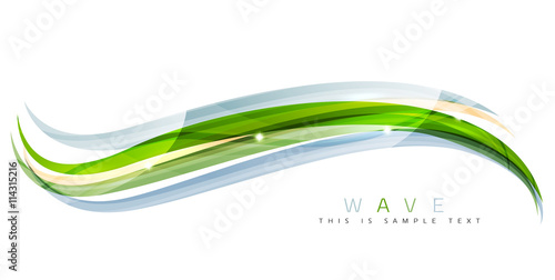 Colorful stripes wave composition, business template