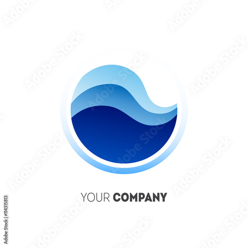 Abstract water drop logo