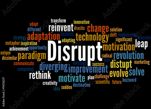 Disrupt  word cloud concept 6