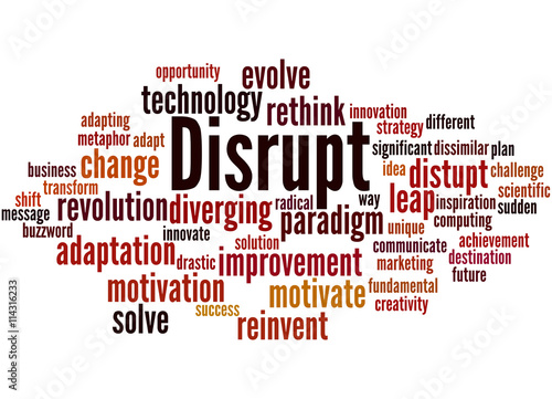 Disrupt, word cloud concept 7