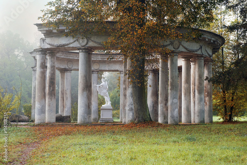 Apollo Colonnade in Pavlovsk Park in autumn, Saint Petersburg, Russia