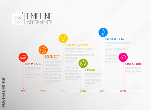 Vector Infographic timeline report template